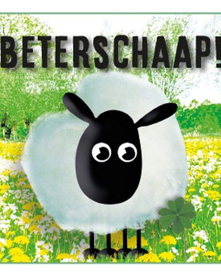 Vierkante wenskaart "Beterschaap!"