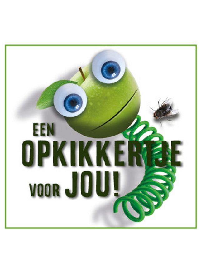 Vierkante wenskaart "Een opkikkertje voor jou"