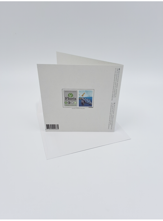 Vierkante wenskaart "Have a turtley fabulous birthday!"