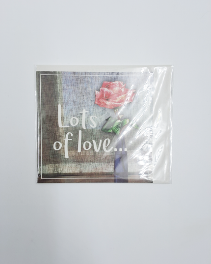 Vierkante wenskaart "Lots of love…"