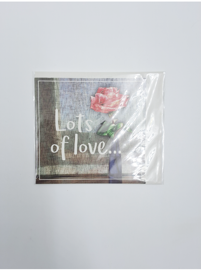 Vierkante wenskaart "Lots of love…"