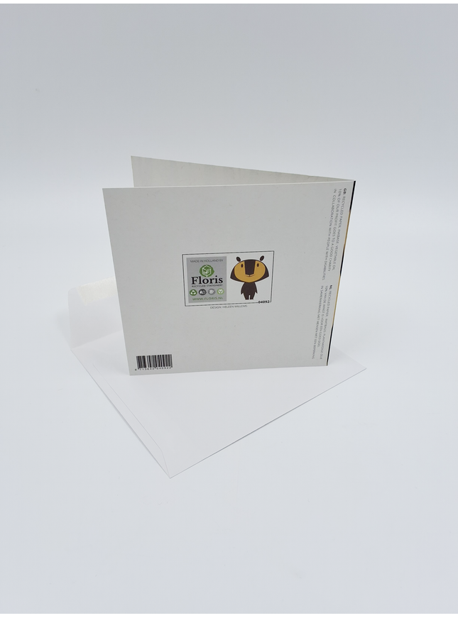 Vierkante wenskaart "Hello tiger!"