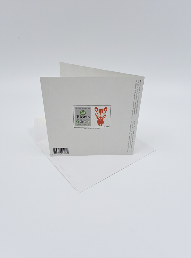 Vierkante wenskaart "Jij hebt een streepje voor!"