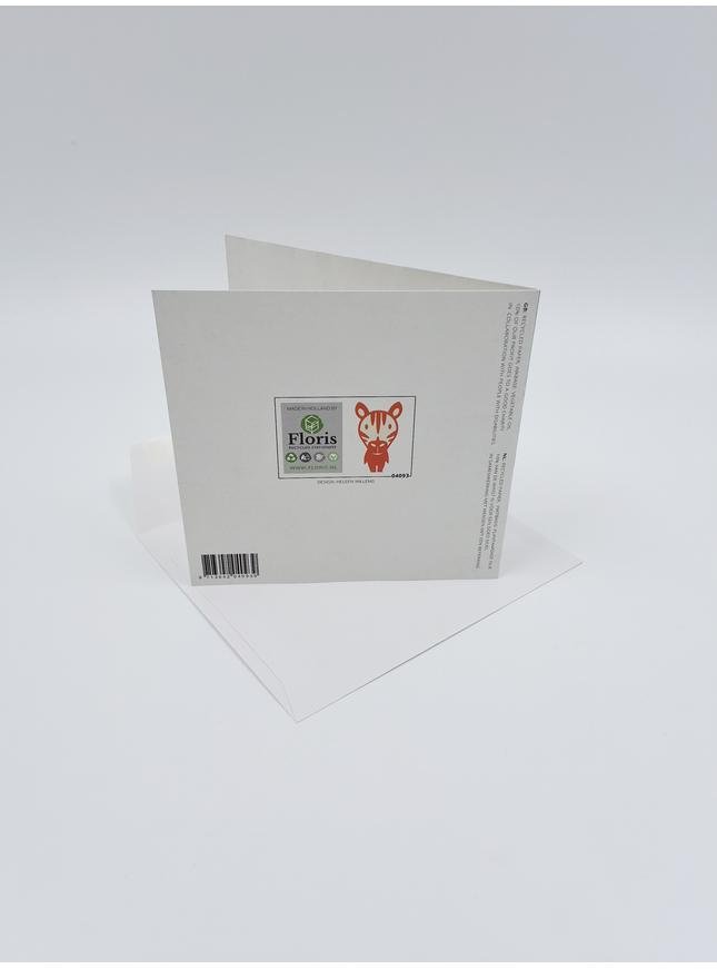 Vierkante wenskaart "Jij hebt een streepje voor!"