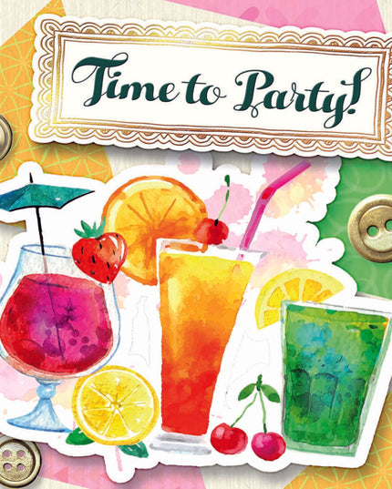 Vierkante wenskaart "Time to Party!"