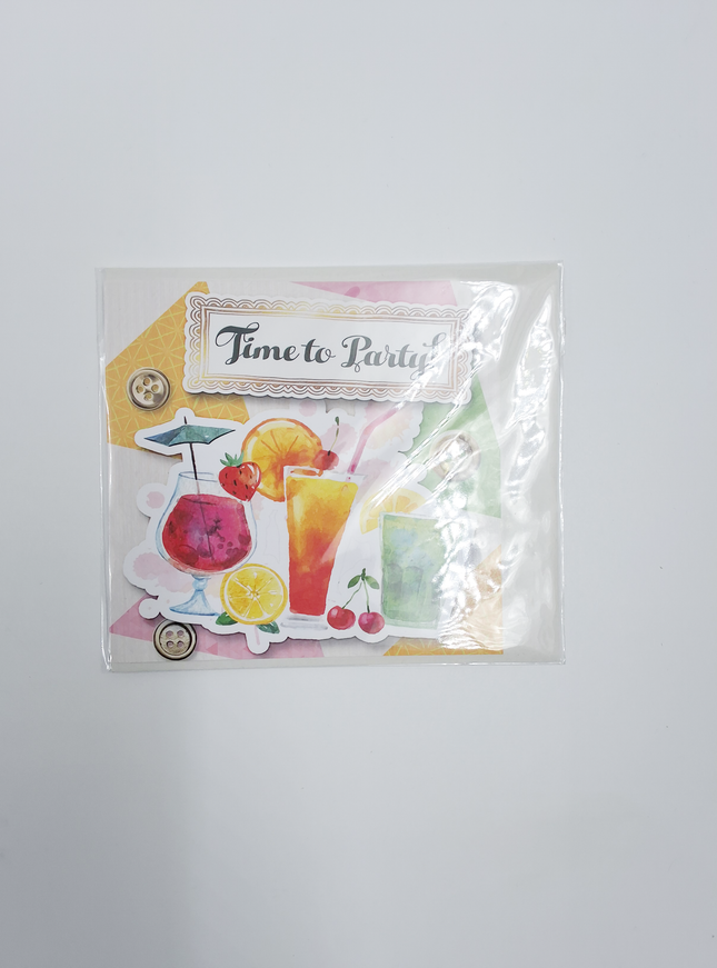 Vierkante wenskaart "Time to Party!"