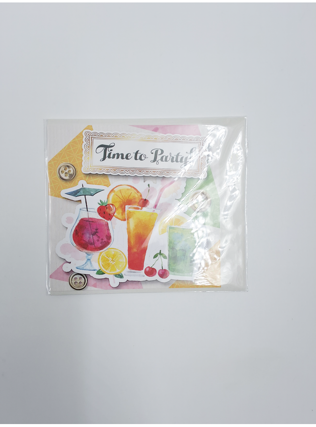 Vierkante wenskaart "Time to Party!"