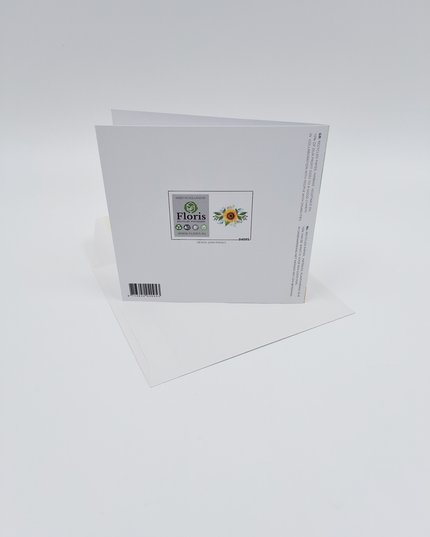 Vierkante wenskaart "Gefeliciteerd!"