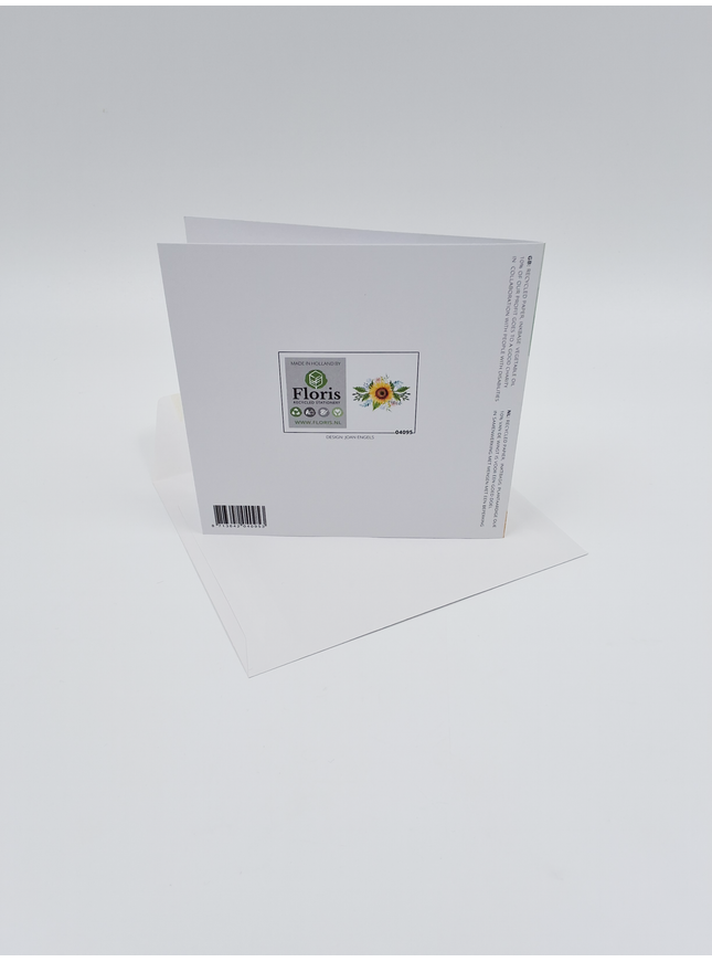 Vierkante wenskaart "Gefeliciteerd!"