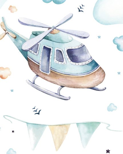 Vierkante wenskaart helicopter