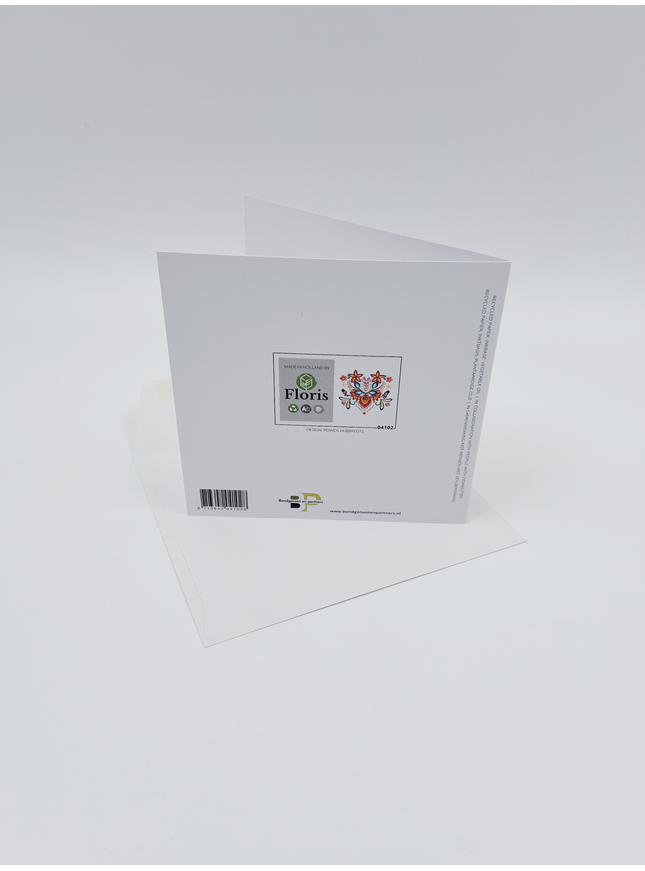 Vierkante wenskaart "Van harte beterschap"