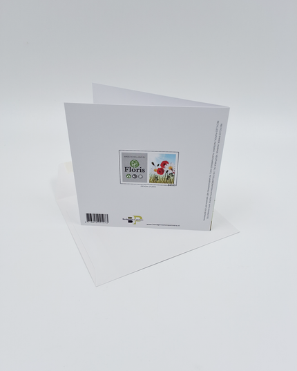 Vierkante wenskaart klaprozen