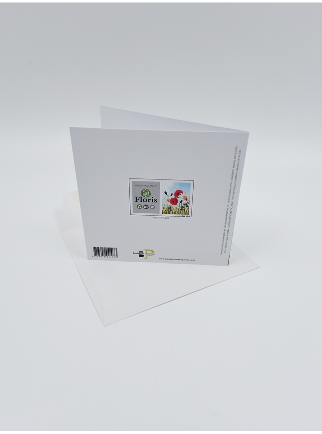 Vierkante wenskaart klaprozen