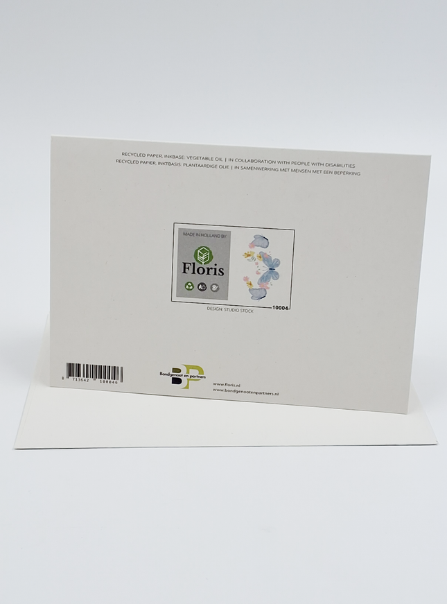 Wenskaart blauwe vlinders