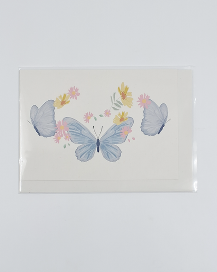 Wenskaart blauwe vlinders