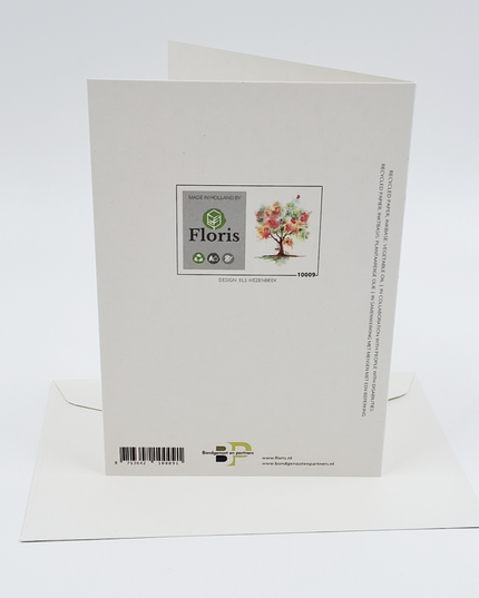 Wenskaart boom met vlinders