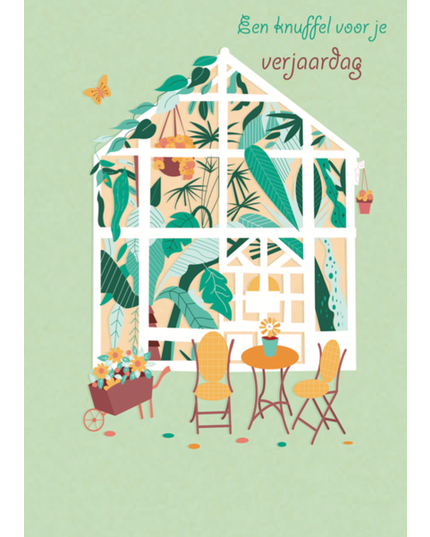 Wenskaart een knuffel voor je verjaardag