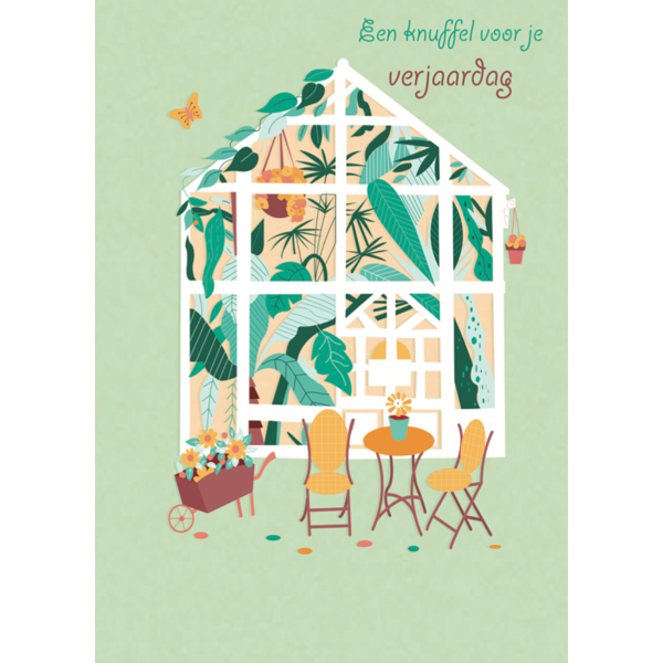 Wenskaart een knuffel voor je verjaardag