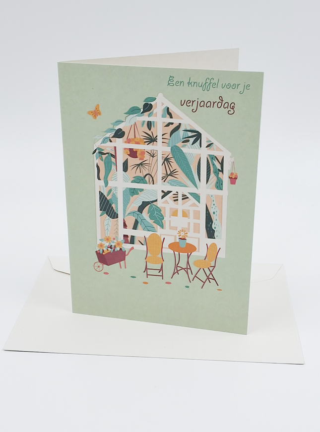 Wenskaart een knuffel voor je verjaardag