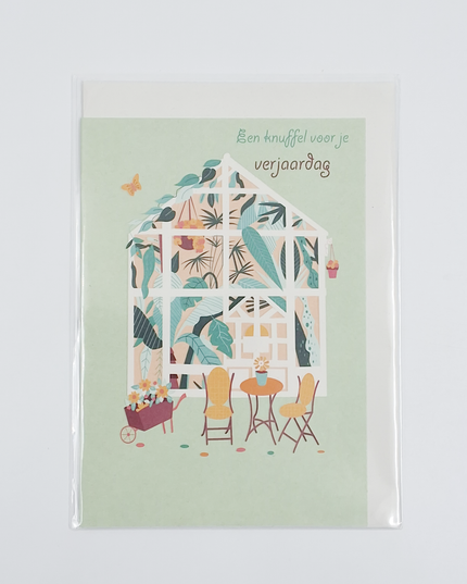 Wenskaart een knuffel voor je verjaardag