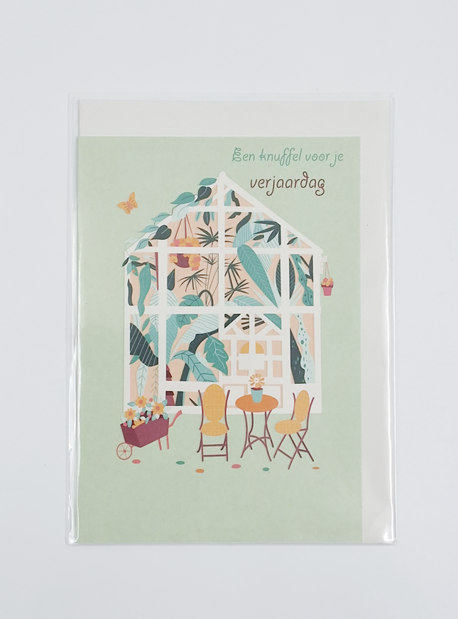 Wenskaart een knuffel voor je verjaardag