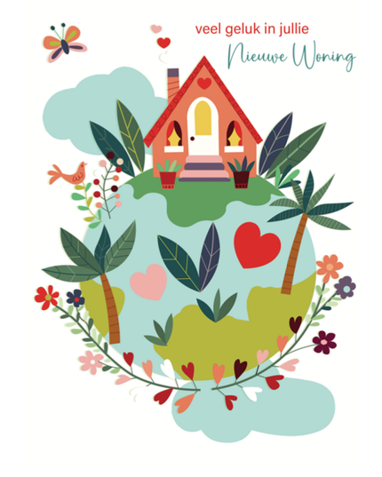 Wenskaart veel geluk in jullie nieuwe woning