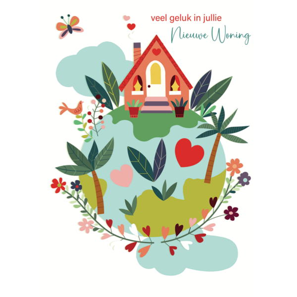 Wenskaart veel geluk in jullie nieuwe woning
