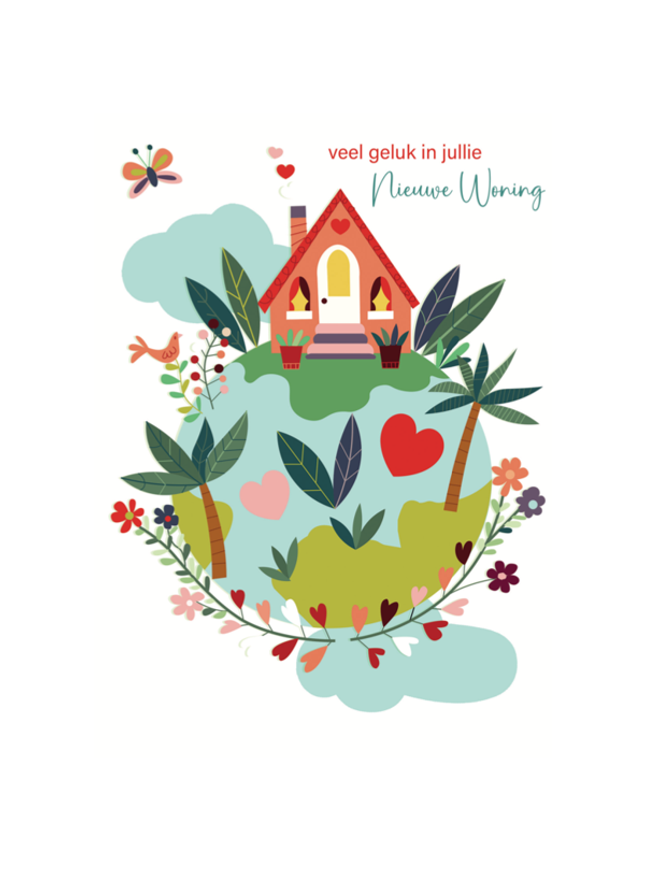 Wenskaart veel geluk in jullie nieuwe woning