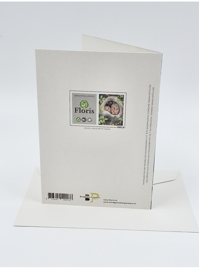 Wenskaart uil in boom