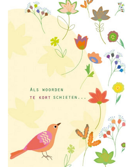 Wenskaart als woorden te kort schieten