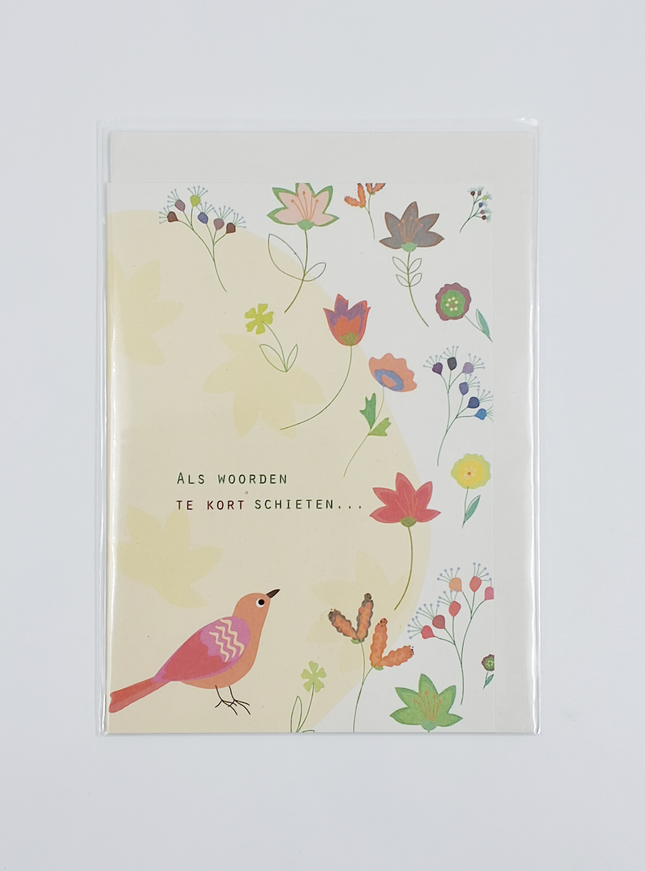 Wenskaart als woorden te kort schieten