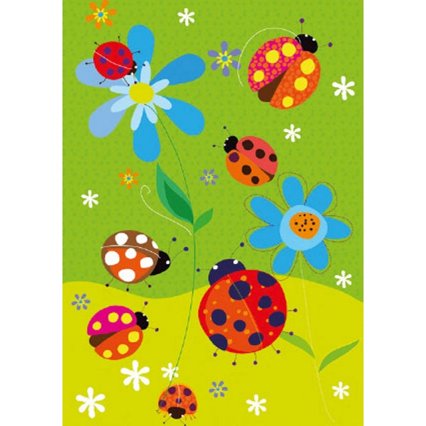 Wenskaart lieveheersbeestjes