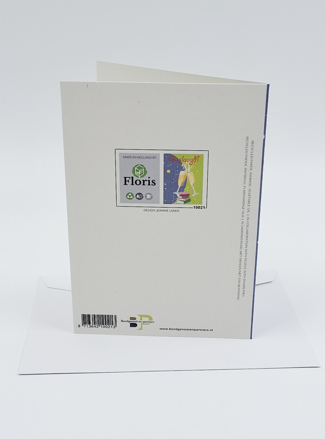 Wenskaart geslaagd, glazen