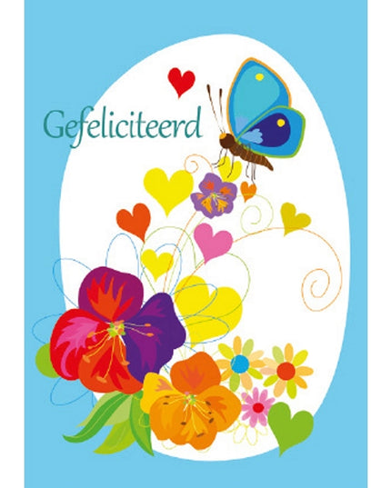 Wenskaart vlinder HG