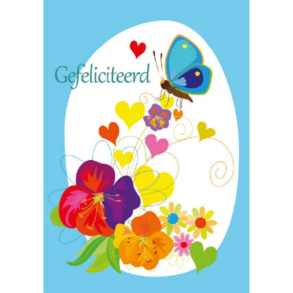 Wenskaart vlinder HG