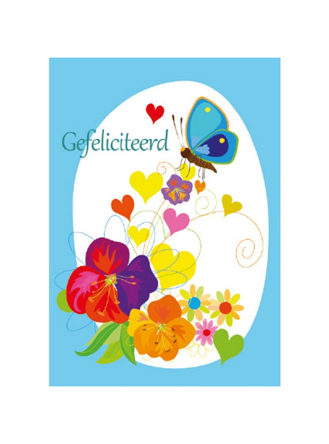 Wenskaart vlinder HG