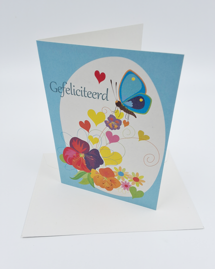 Wenskaart vlinder HG