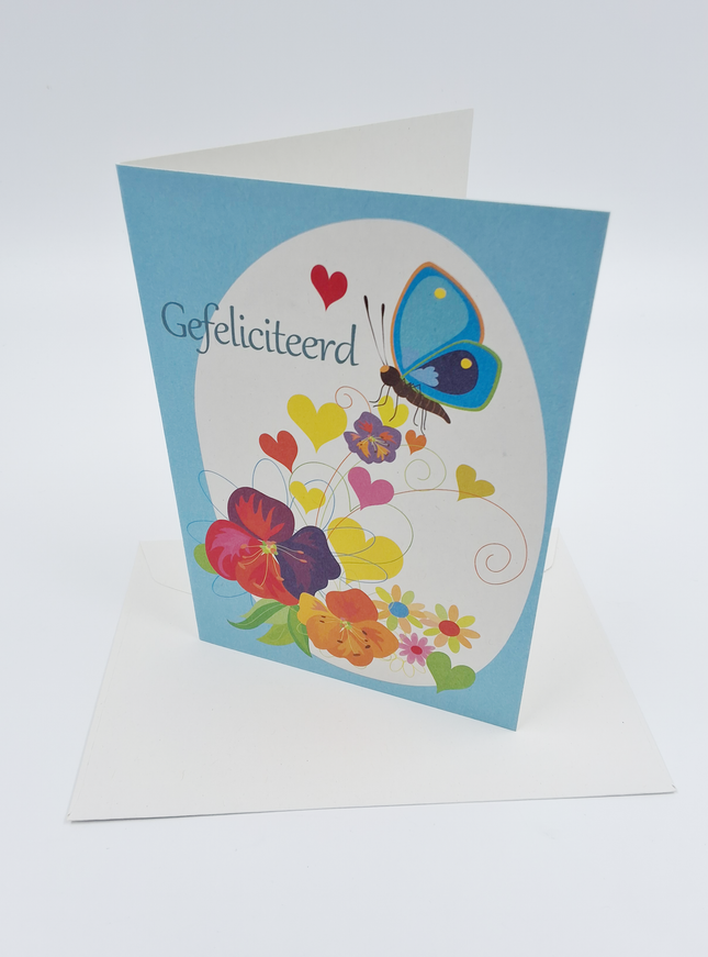 Wenskaart vlinder HG