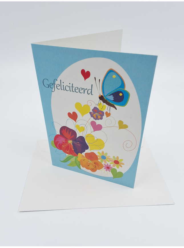 Wenskaart vlinder HG