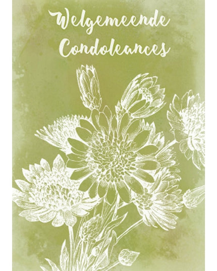 Wenskaart welgemeneende condoleances