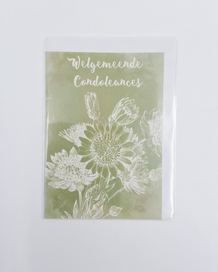 Wenskaart welgemeneende condoleances