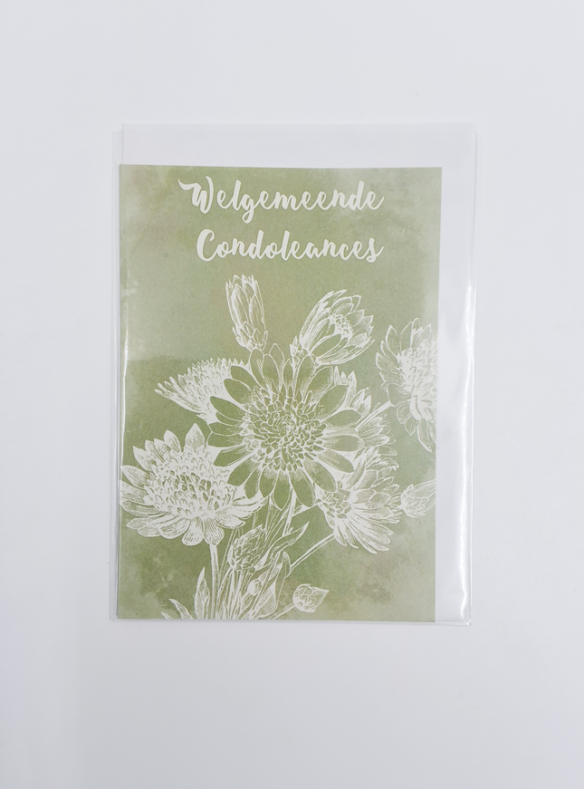 Wenskaart welgemeneende condoleances
