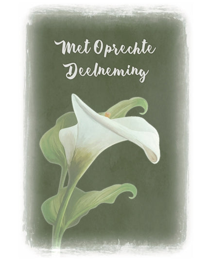 Wenskaart met oprechte deelneming