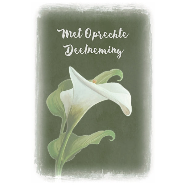 Wenskaart met oprechte deelneming