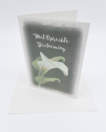 Wenskaart met oprechte deelneming