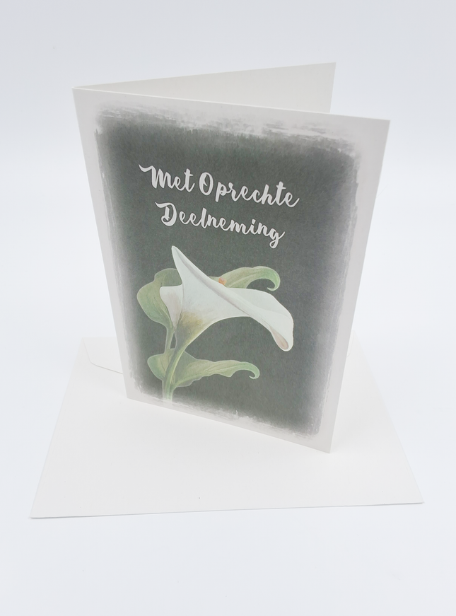 Wenskaart met oprechte deelneming