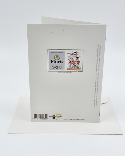 Wenskaart hoera, boot kinderen