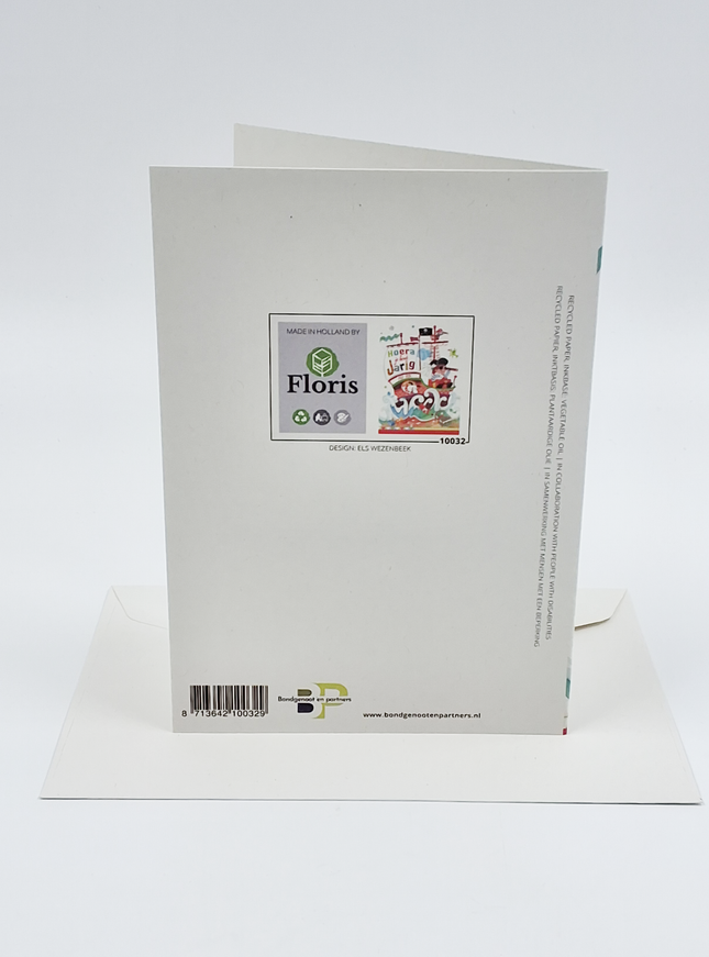 Wenskaart hoera, boot kinderen