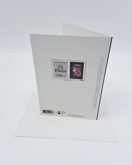 Wenskaart potje met hartjes