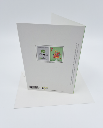 Wenskaart taart met kaarsen